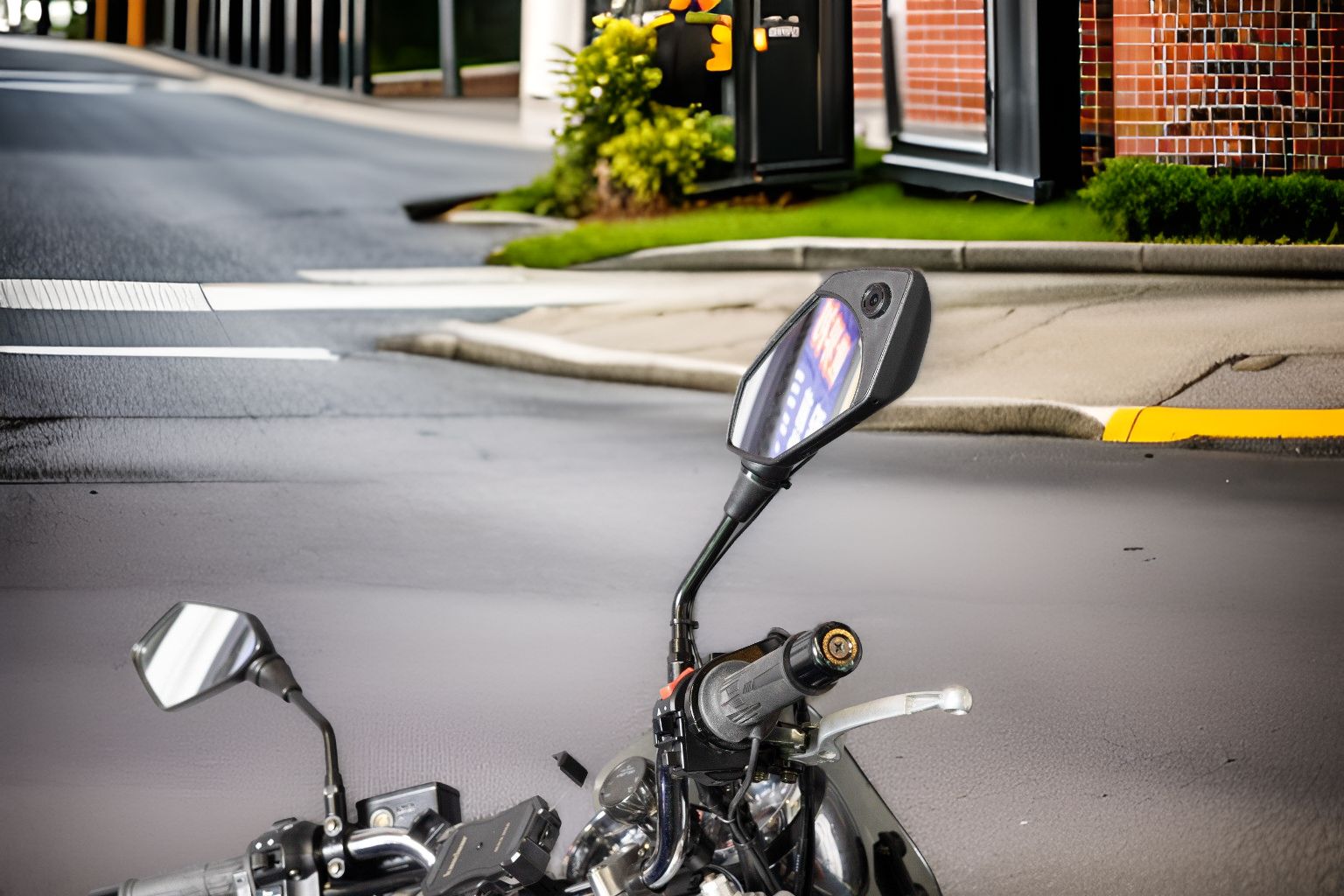 特許取得済バイク用ドラレコ D-ride｜ミラー一体型・前後録画